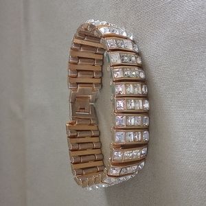 Vintage Glamorous Rhinestone Linked Bracelet